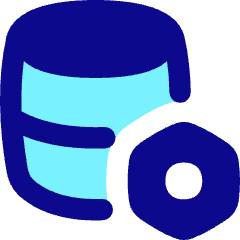 Database Setting Bolt Nut Icon from Flex Pop Set
