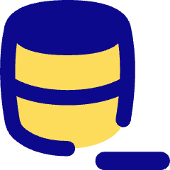 Database Subtract 1 Icon from Flex Pop Set