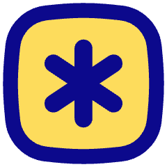 Asterisk Square 1 Icon from Flex Pop Set