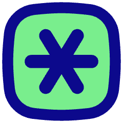 Asterisk Square 2 Icon from Flex Pop Set