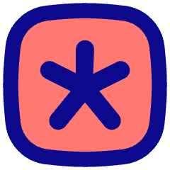 Asterisk Square 3 Icon from Flex Pop Set