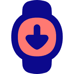 Watch Circle Download Icon from Flex Pop Set