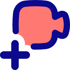 Webcam Video Call Add Plus Icon from Flex Pop Set