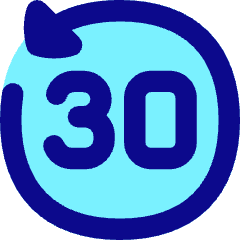 Button Go Backward 30 Icon from Flex Pop Set
