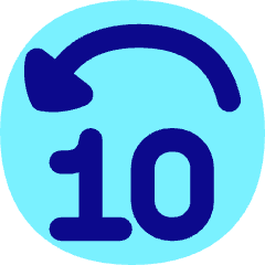 Button Jump Backward 10 Icon from Flex Pop Set