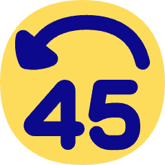 Button Jump Backward 45 Icon from Flex Pop Set