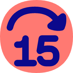 Button Jump Forward 15 Icon from Flex Pop Set