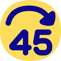 Button Jump Forward 45 Icon from Flex Pop Set