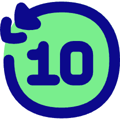 Button Skip Backward 10 Icon from Flex Pop Set