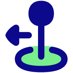 Arcade Stick Move Left Icon from Flex Pop Set