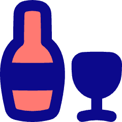 Wine Bottle And Glass Icon from Flex Pop Set