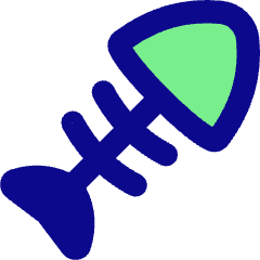 Fish Bones Waste Icon from Flex Pop Set