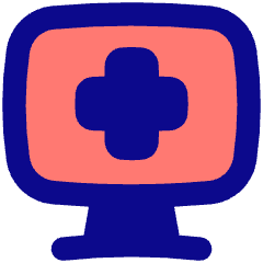Online Medical Service Monitor Icon from Flex Pop Set