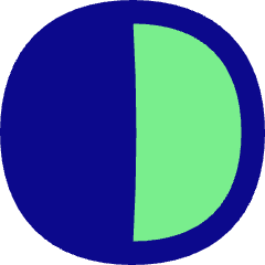 Left Half Shadow Circle Icon from Flex Pop Set