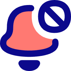 Block Bell Notification Icon from Flex Pop Set