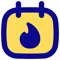 Calendar Fire Icon from Flex Pop Set