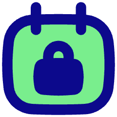 Calendar Lock Icon from Flex Pop Set