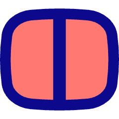 Rectangle Split Half Vertical Icon from Flex Pop Set