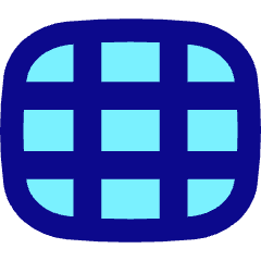 Rectangle Split Nine Icon from Flex Pop Set