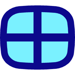 Rectangle Split Quarters Icon from Flex Pop Set