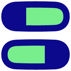 Dashboard Horizontal Pills Split 2 Icon from Flex Pop Set