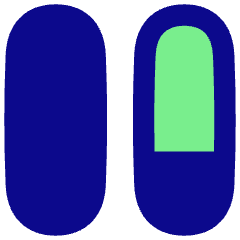 Dashboard Vertical Pills Split 6 Icon from Flex Pop Set