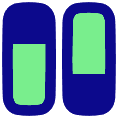 Dashboard Vertical Rectangle Split 2 Icon from Flex Pop Set