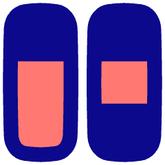 Dashboard Vertical Rectangle Split 5 Icon from Flex Pop Set