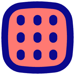 Grid Dots Icon from Flex Pop Set