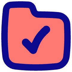 Folder Check Icon from Flex Pop Set