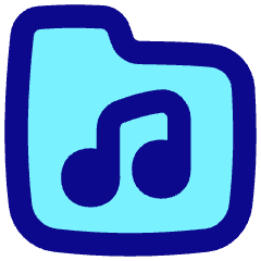 Music Folder Song Icon from Flex Pop Set