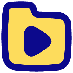 Video Folder Play Icon from Flex Pop Set