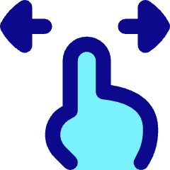 One Finger Drag Horizontal Icon from Flex Pop Set