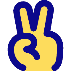 Peace Hand Icon from Flex Pop Set