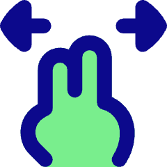 Two Finger Drag Hotizontal Icon from Flex Pop Set