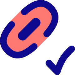 Link Chain Check Validate Icon from Flex Pop Set