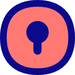Keyhole Lock Circle Icon from Flex Pop Set