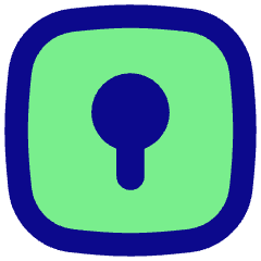 Keyhole Lock Square Icon from Flex Pop Set