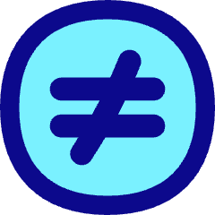 Not Equal Sign Circle Icon from Flex Pop Set