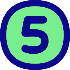 Number Five Circle Icon from Flex Pop Set