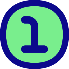 Number One Circle Icon from Flex Pop Set