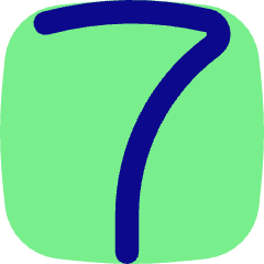 Number Seven Icon from Flex Pop Set