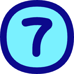 Number Seven Circle Icon from Flex Pop Set