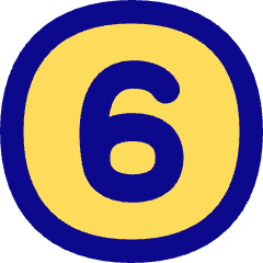 Number Six Circle Icon from Flex Pop Set