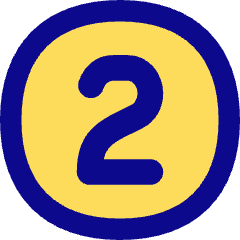 Number Two Circle Icon from Flex Pop Set