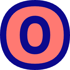 Number Zero Circle Icon from Flex Pop Set