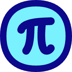 Pi Symbol Circle Icon from Flex Pop Set