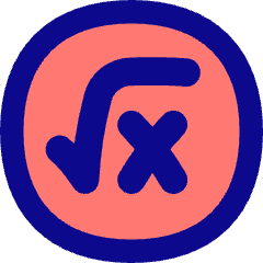 Square Root X Circle Icon from Flex Pop Set