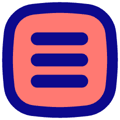 Hamburger Menu Square Icon from Flex Pop Set