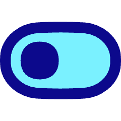 Horizontal Toggle Button Single Left Icon from Flex Pop Set